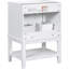 Meuble-lavabo blanc 24 po avec lavabo en bois massif et armoire en céramique