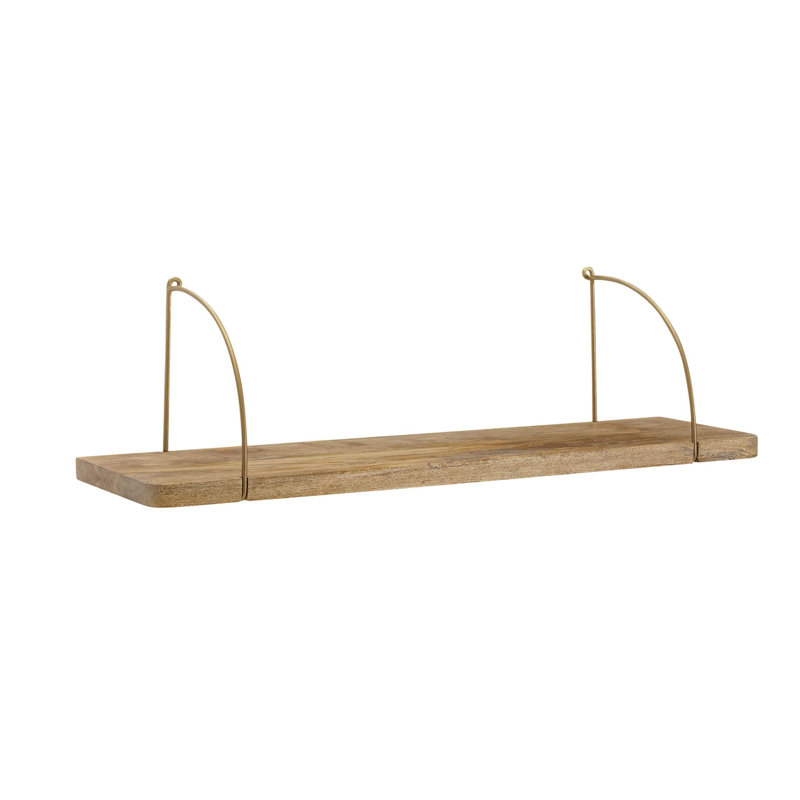 Satsuma Mango Solid Wood Floating Shelf, 25cm Hx 80cm W x 22cm D 