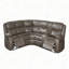 Canapé modulaire inclinable manuel en simili cuir Tavin avec console porte-gobelet