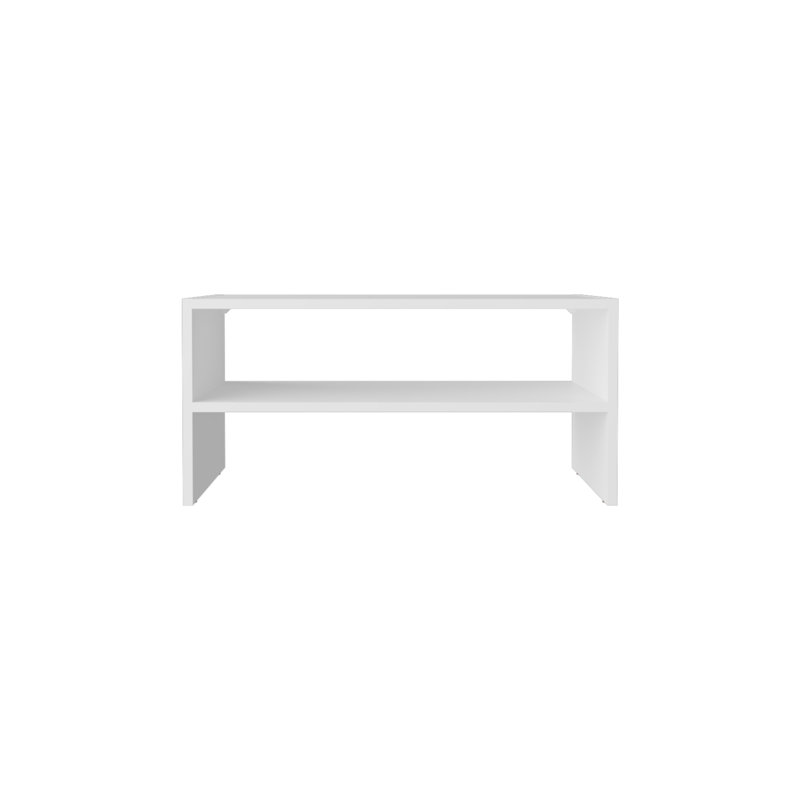 Shoe Rack Howard, Bedroom, Two Shelves, White