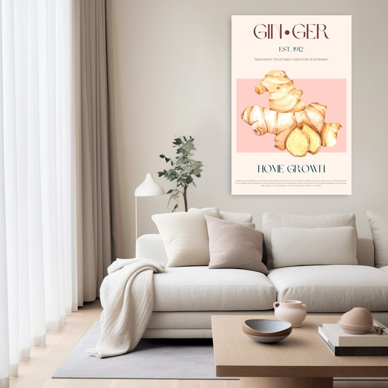 Home Grown Ginger by Nazma Khokhar - Wrapped Canvas Print, 152.4 cm H x 101.6 cm W