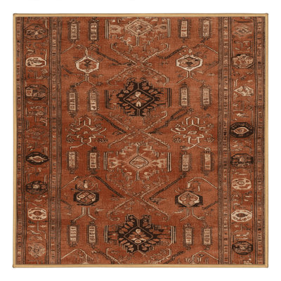 Machine Washable Turkish Brown Area Rug