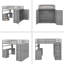 Lit mezzanine avec tiroirs, bureau et garde-robe-979162242-979162240