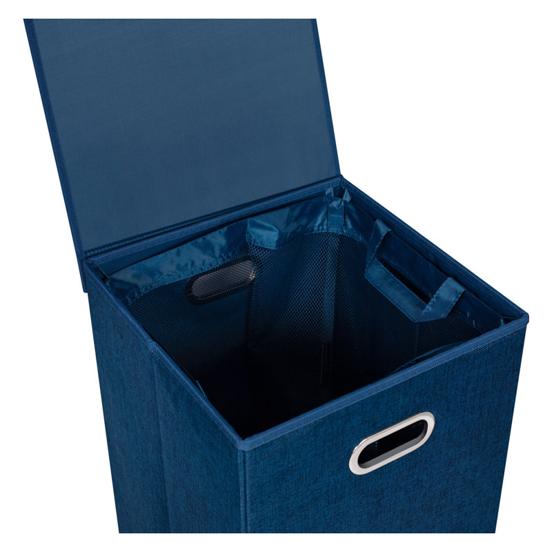 Panier à linge simple, Bleu marine, Medium (25.75" H x 14.25" W x 14.25" D)