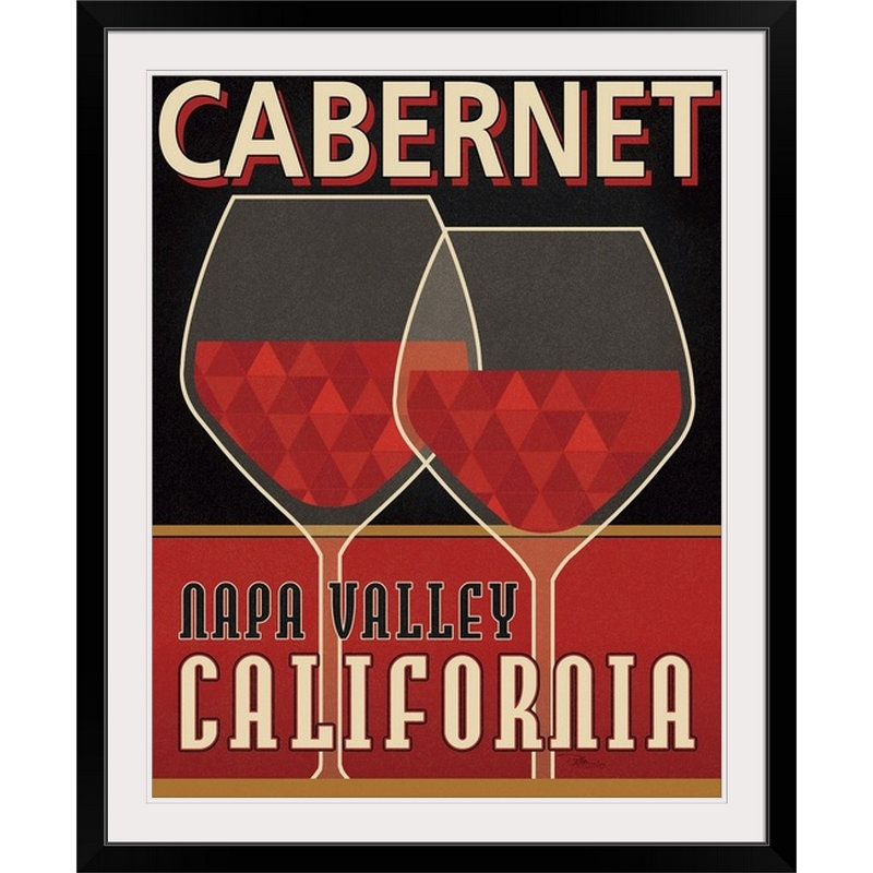 « Cabernet », publicité rétro, H 48 po x l 38 po x 1,5 po, Toile
