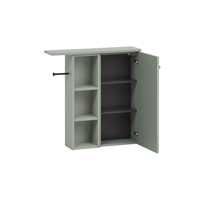 Pyari Wall Mounted Required Bathroom Cabinet, Pistachio