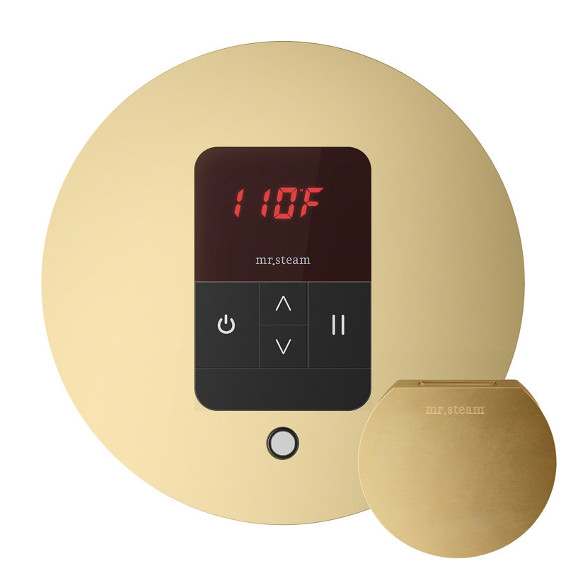 Thermostat rond itempo, Laiton satiné