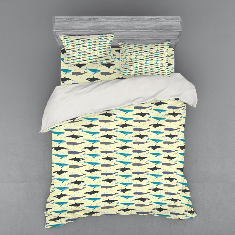Coastal Polyester Duvet Cover, Queen Duvet Cover + 3 Additional Pieces