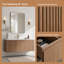 Meuble-lavabo de salle de bain flottant cannelé 36 po-131089042