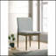 Ensemble de 2 chaises d'appoint en tissu gris clair à cadre naturel en tissu gris clair