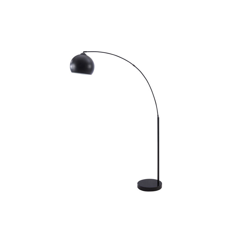 Lighting, 74 po, lampe sur pied, métal noir, contemporain
