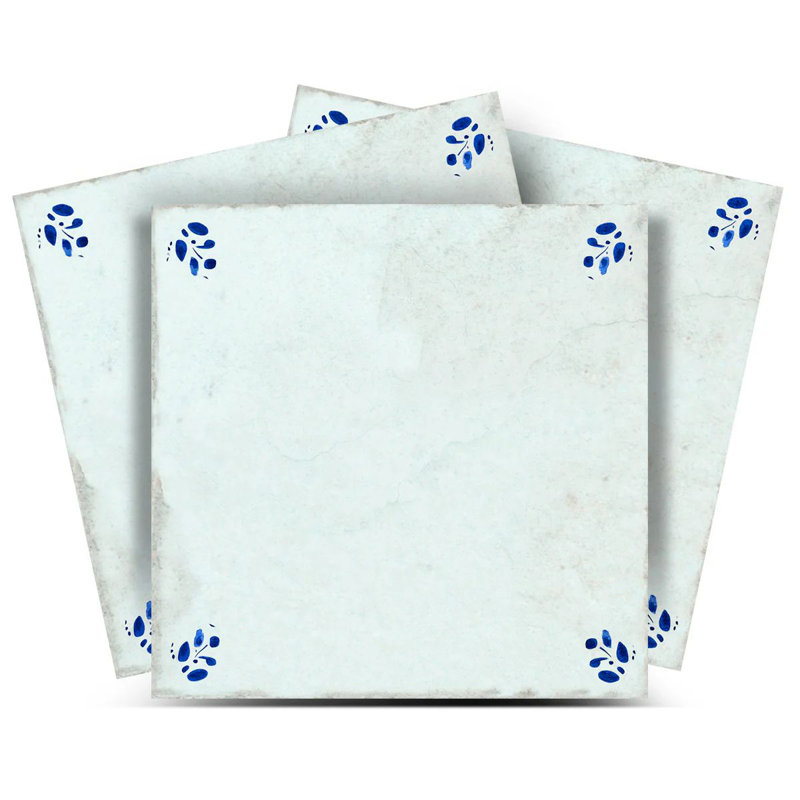 4" x 4" Leaf Vinyl Peel and Stick Mosaic Tile