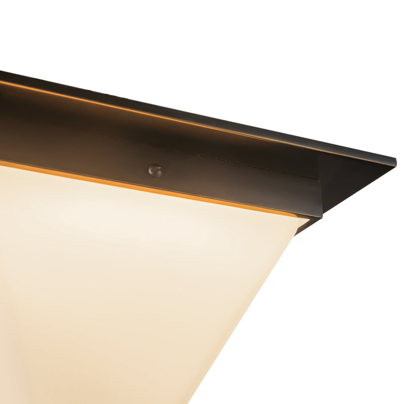 Mineral 11-in Brass Flush Mount, Oil Rubbed Bronze, Opal Glass