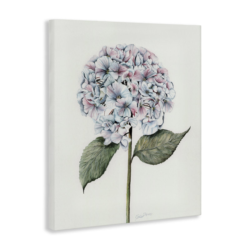 Toile ronde avec ampoule d'hortensia, conception de Cady, H 20 po x l 16 po