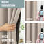 Rideau occultant 100% lin pour rideaux de chambre à coucher avec passe-tringle et passe-tringle Lundon pour salon -925753267-925753268