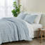 100% Cotton Puckered 3 Pc Reversible Comforter Set with Shams-95063026-95063027