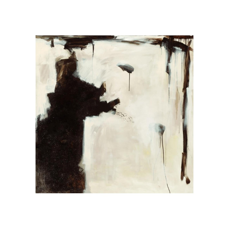 Comparaison noir et blanc par Samuel Kane - Peinture, Image au pinceau gel, H 24 po x l 24 po