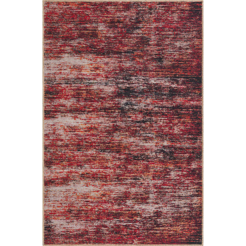 Ikhasa Chenille Abstract Indoor Rug, Rectangle 3'6" x 5'6"