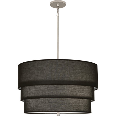 Lustre tambour 3 lumières à abat-jour Decker