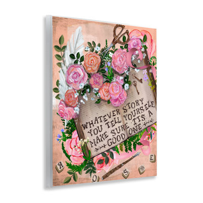 «Tell Yourself A Good Story», plaque murale, design par Glad You Here Co.