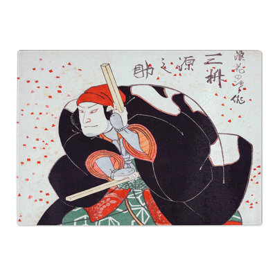 Tempered Glass Mimasu Gennosuke No Namiwa No Jirosaku by Utagawa Kuniyoshi Chopping Board