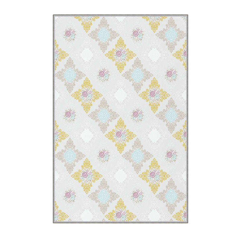Soft Hall Carpet (2.6 x 4.9 ft), 100% Polyester, 0.3 in Pile Height | Antibacterial, Non-Slip Underside, 650 g/m² | Machine Washable, 3D Digital Print | Perfect for Living Room, Entryway & Bedroom Décor