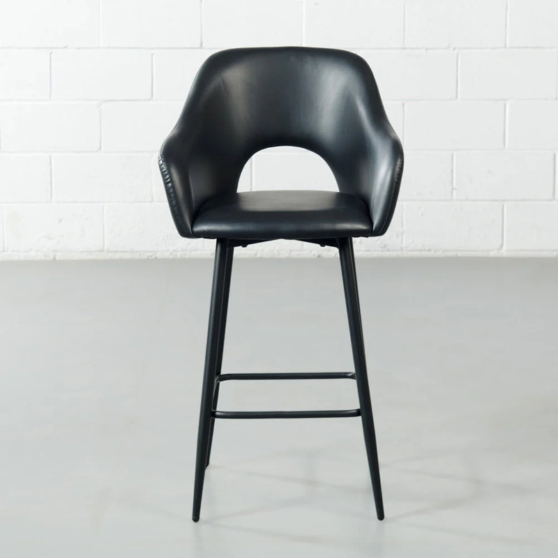 Tabouret de comptoir Dobson 25,6, Noir