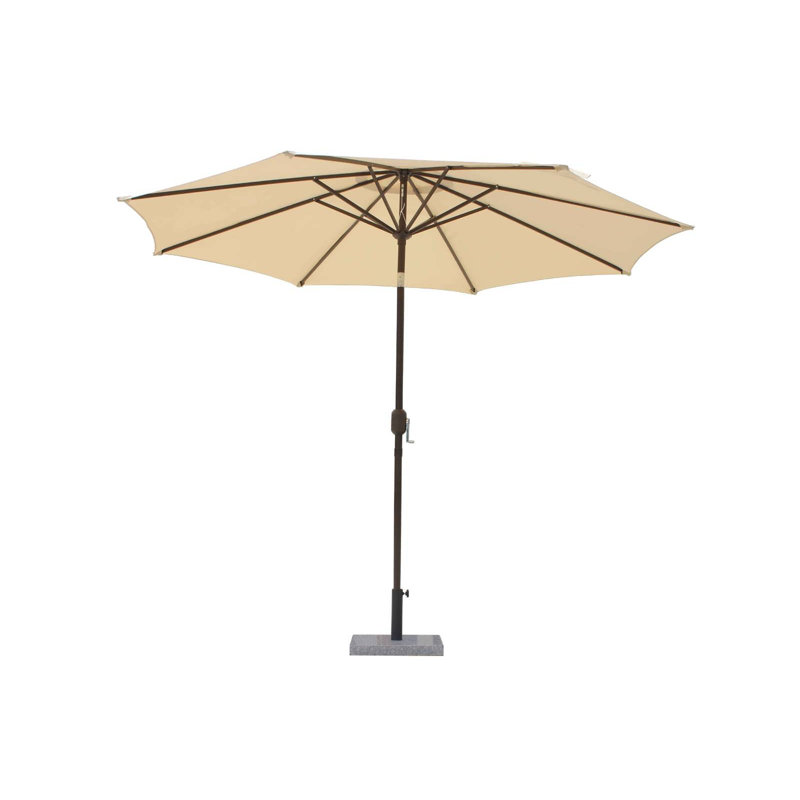300cm Market Parasol, Brown, Chocolate/Cream