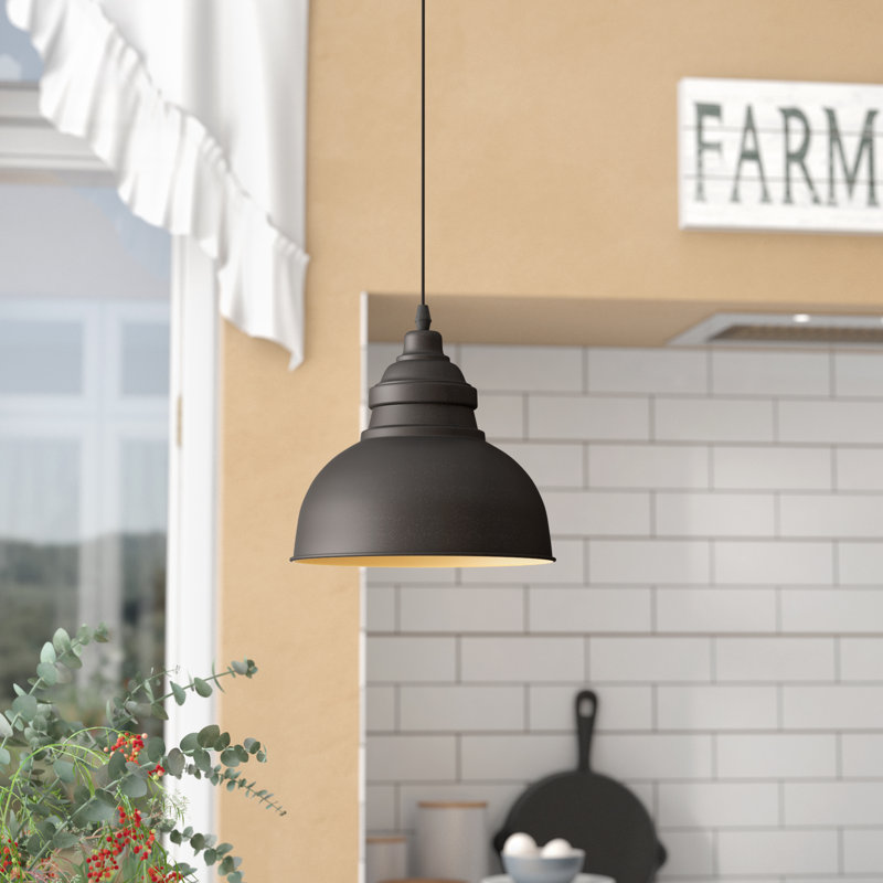 Hudkins 1 - Light Oil Rubbed Bronze Single Pendant