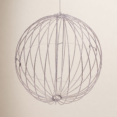 Illuminated Metal Sphere with Micro LED Lights