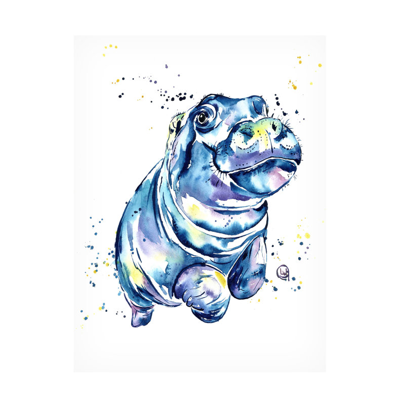 Art sur toile Lisa Whitehouse Hippo, H 24 po x l 18 po