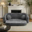 Canapé inclinable convertible de 86 pouces incurvé, canapé-lit pliant sans cadre 2 en 1 avec base coulissante et assise profonde, canapé inclinable en chenille à deux places, aucun assemblage requis gris-1955751472