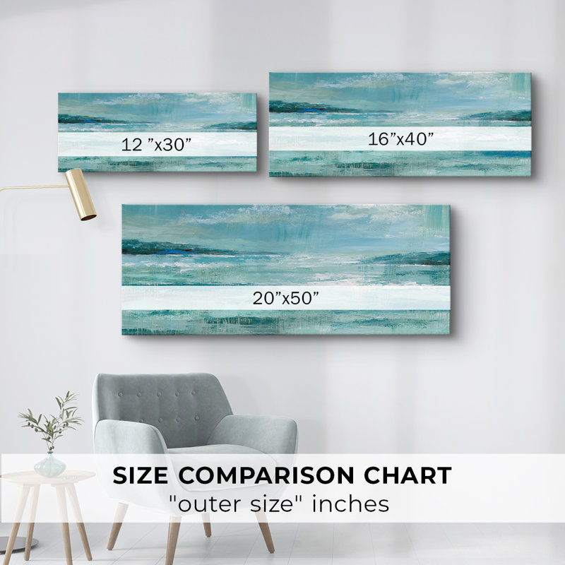 Isle Inlet - Toile tendue avec châssis - Prêt à accrocher, H 16 po x l 40 po