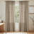 Rustic Grid Pattern Linen Light Filtering Plaid Curtains for Living Room Dining Room, Farmhouse Rod Pocket Back Tab Semi Sheer Window Curtains, 1 Pair-328923829-329966679