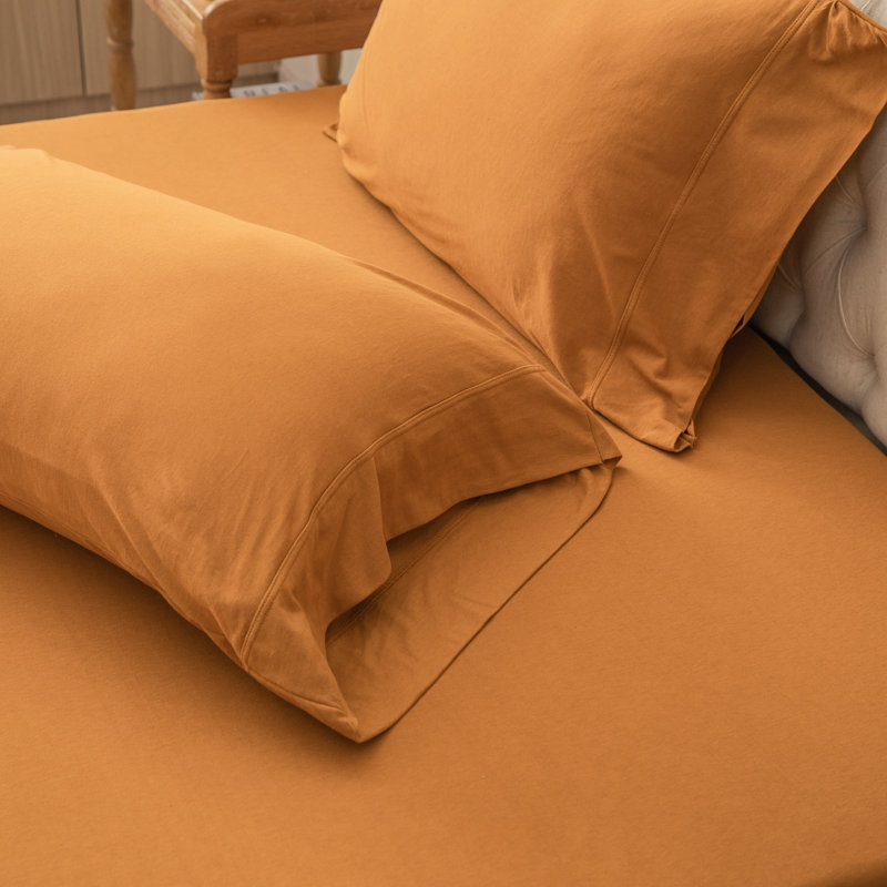 Heather Blueish Gray Jersey Cotton Queen Duvet Cover Set