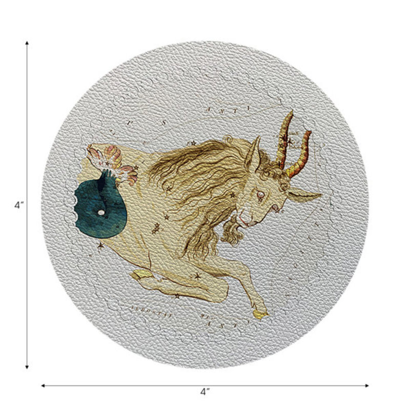 Sous-verres Zodiac Capricorn, Blanc