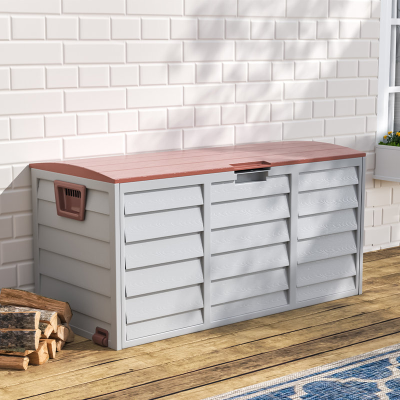 WFX Utility 112cm W 290L Water Resistant Plastic Deck Box in Grey
