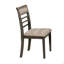 5 Pc Dining Table Set Dining Chairs & Table Solid Wood Beige Padded Fabric Cushions Slat Back Chair