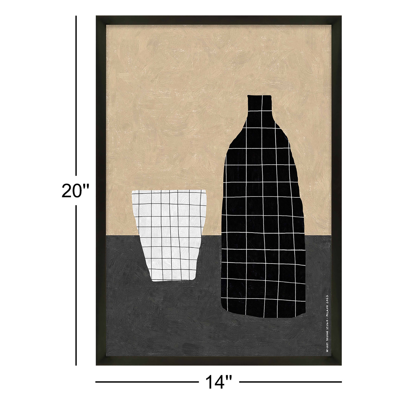 Cup 2 by Romina Gadler, Black Paper Framed, 20" H x 14" W