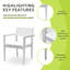 Chaises de salle à manger d'extérieur 4 pièces en aluminium