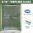 60" Wide And 70" High Aluminum Frame Bypass Bathroom Sliding Door With Double Handle As Towel Rail, - Crash Angle, Mute Rollers, Easy To Install 56 Adjustable Width 8Mm & Tempered Glass, Stainless-121016787