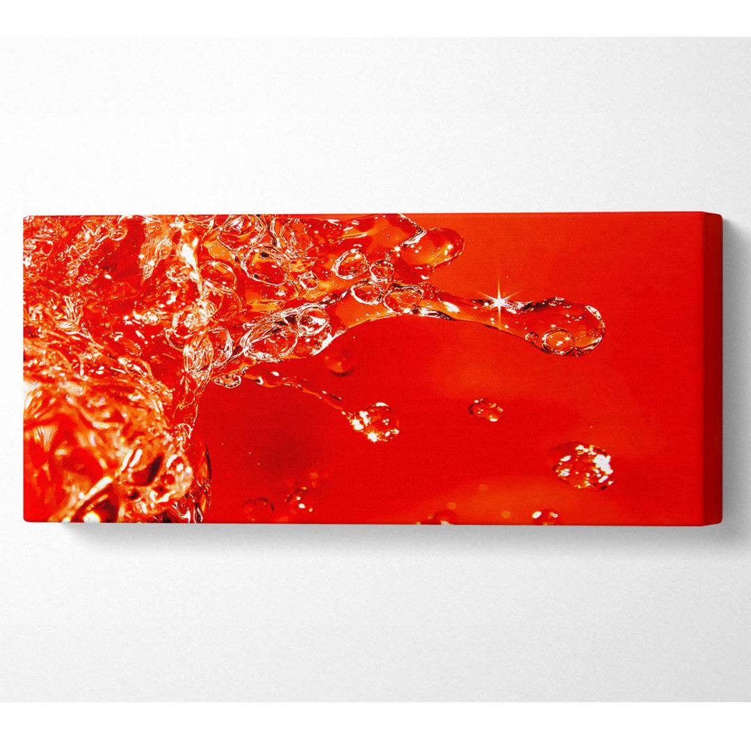 Kunstdruck Orange Water Splash