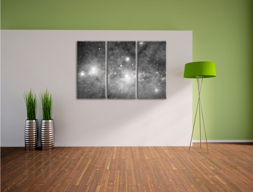 3-tlg. Leinwandbild-Set „Wunderbarer Blick in das Universum“, Kunstdruck