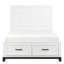 Lit plateforme rustique avec rangement - fini attrayant blanc