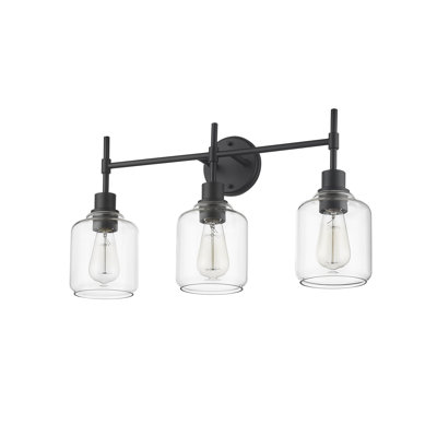 Asheville 3 - Light Dimmable Matte Black Vanity Light