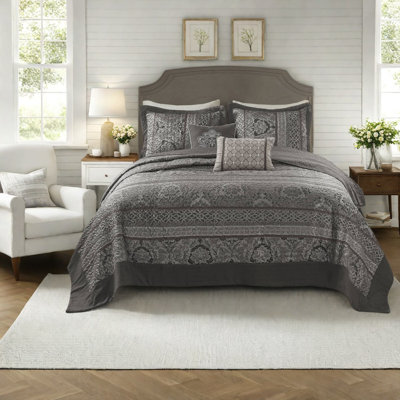 Ensemble de literie réversible pour très grand lit, jacquard en polyester, décoration intérieure moderne