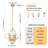Bronze Geometric Metal Six-light Pendant Light
