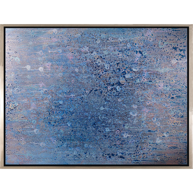 Monet With Glasses Painting, Silver Framed, 36" H x 48" W
