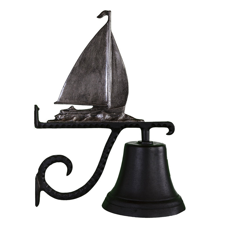 Cast Sailboat Bell, Swedish Iron
