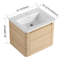 Meuble-lavabo mural avec lavabo en céramique blanche-594804442